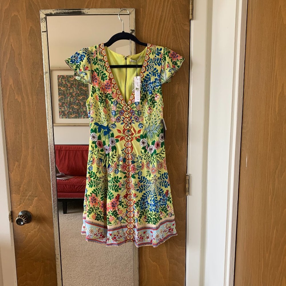 NWT Yellow Alice and Olivia Dress